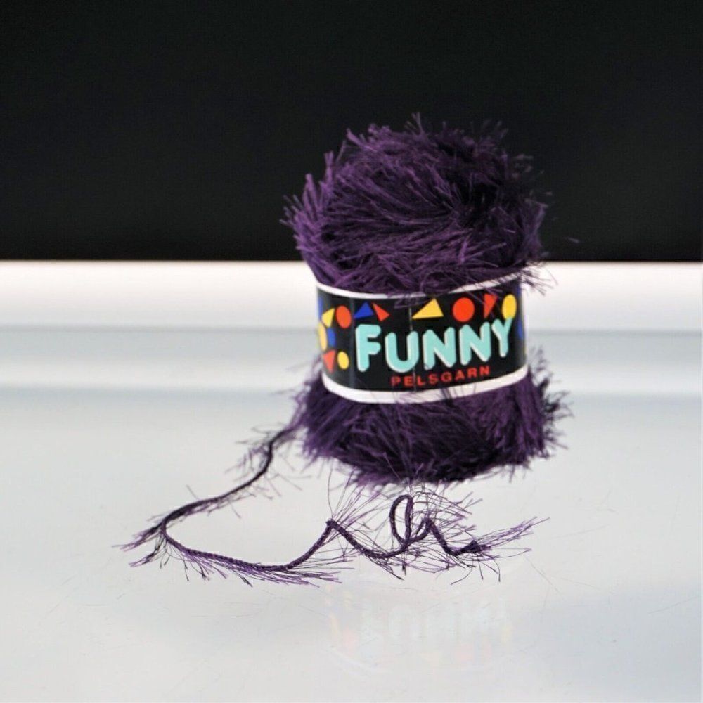 Funny Pelsgarn 4370 Eyelash Yarn Sandnes Garn Plum Color 1 Skein